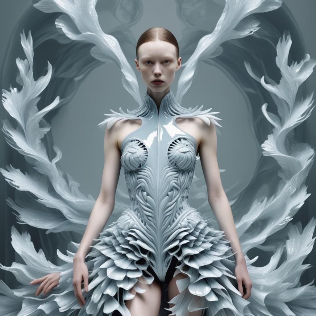 Surreal Fashion Design in Flowing Style