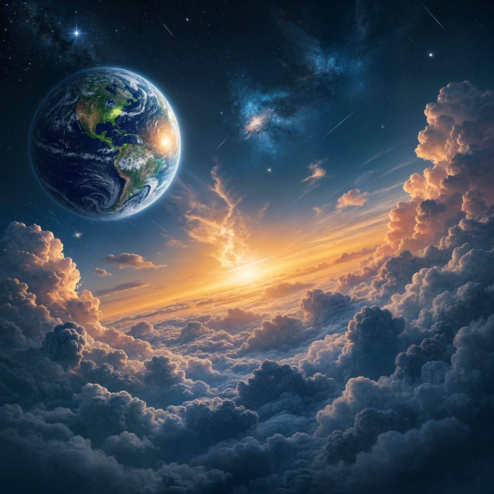 the earth,the clouds , the seas the winds, the stars falling...