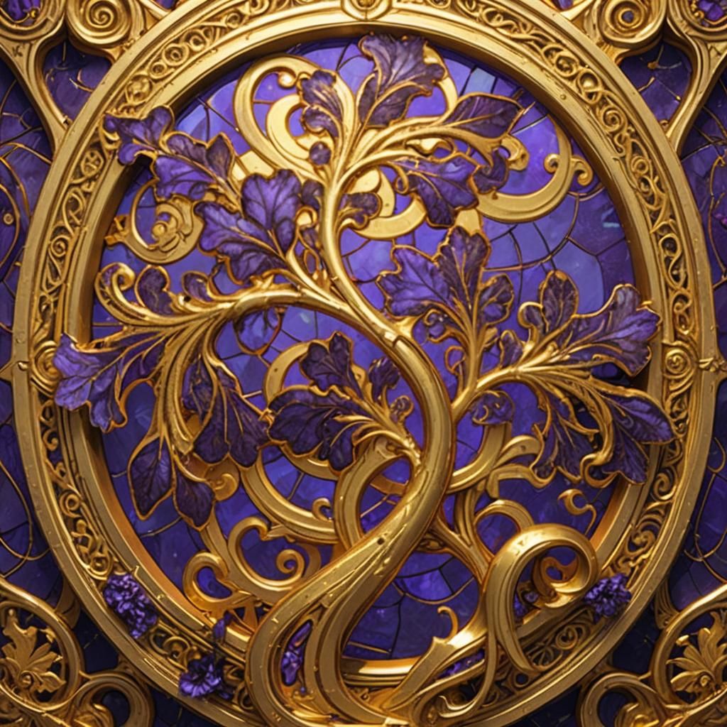 Gold Graphic Dark Fantasy Concept Art in 8K