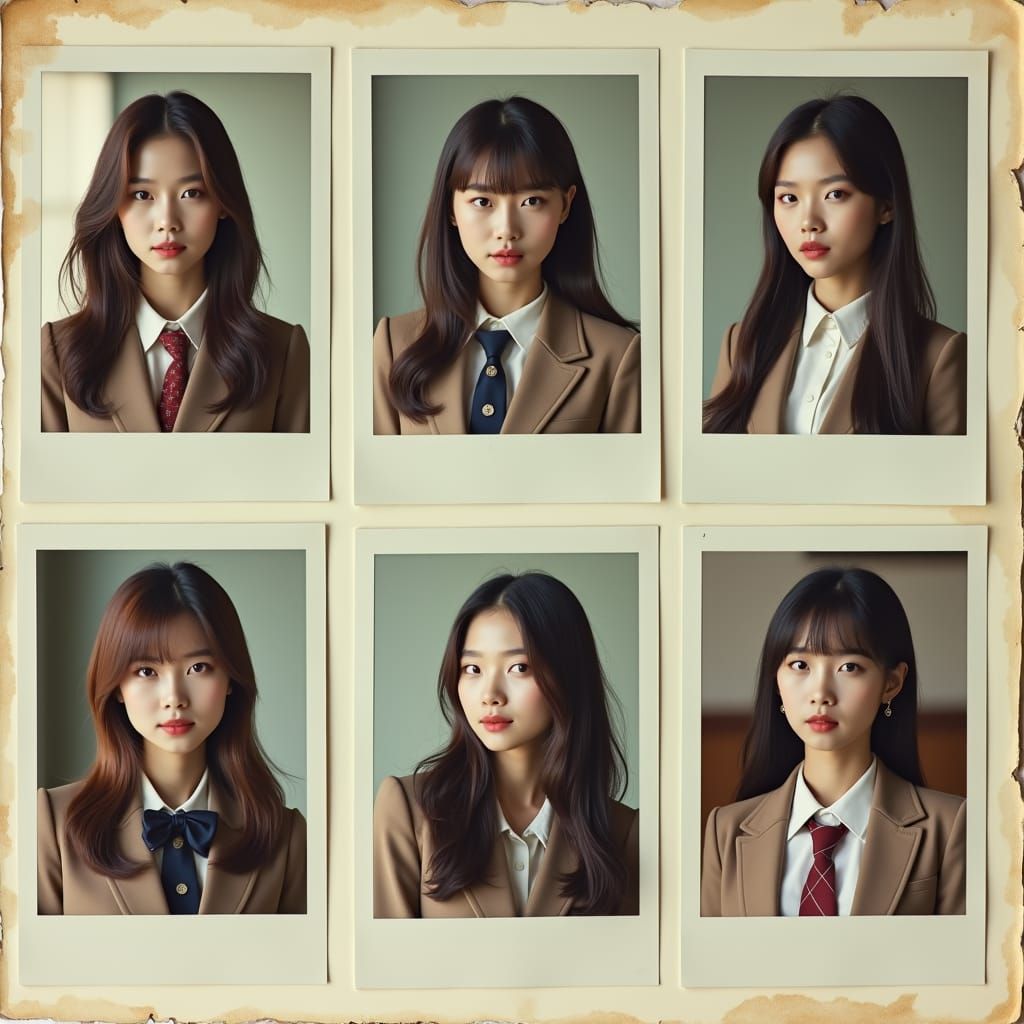 K-Pop Idols in Yearbook-Style High School Photo Shoot