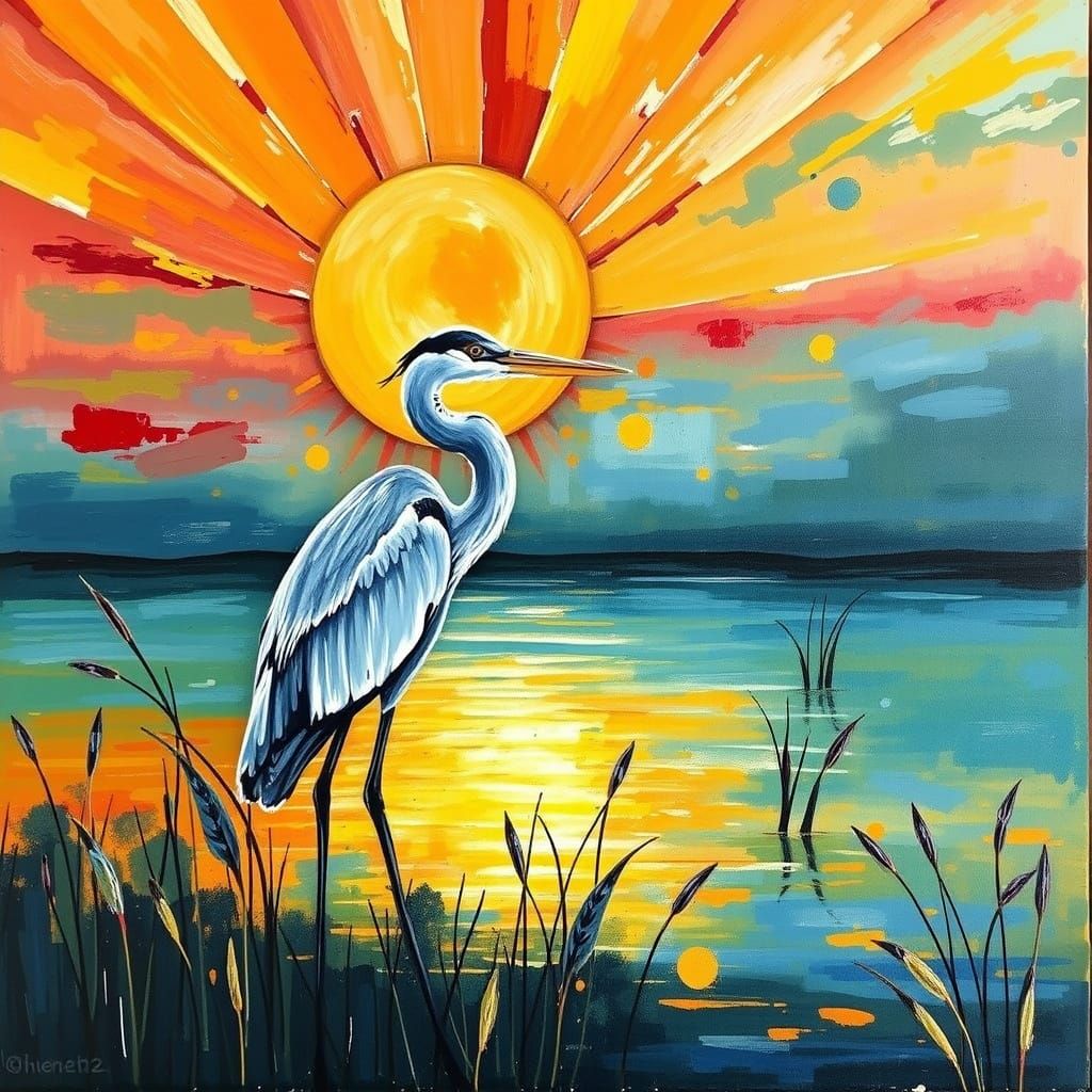 Sun Heron