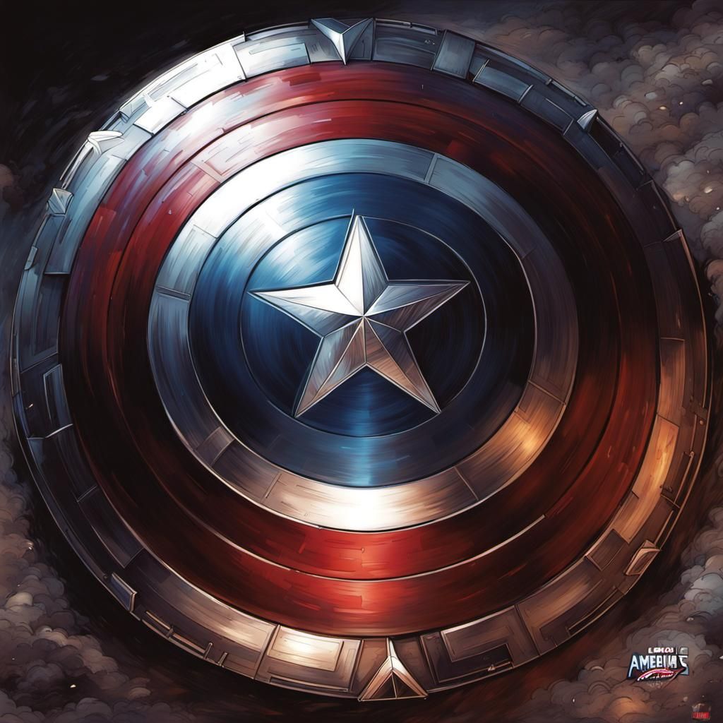 Captain America's Shield: Comic Book Art
