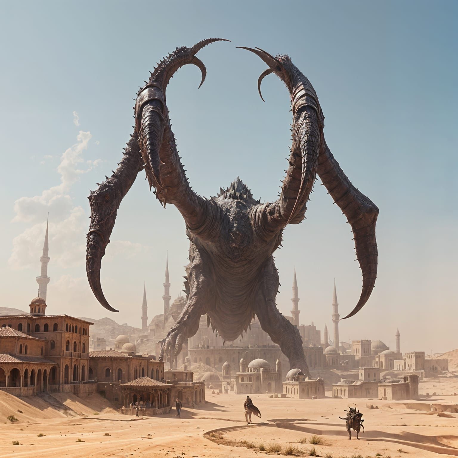 Tarrasque Emerges From Desert Ottoman Metropolis
