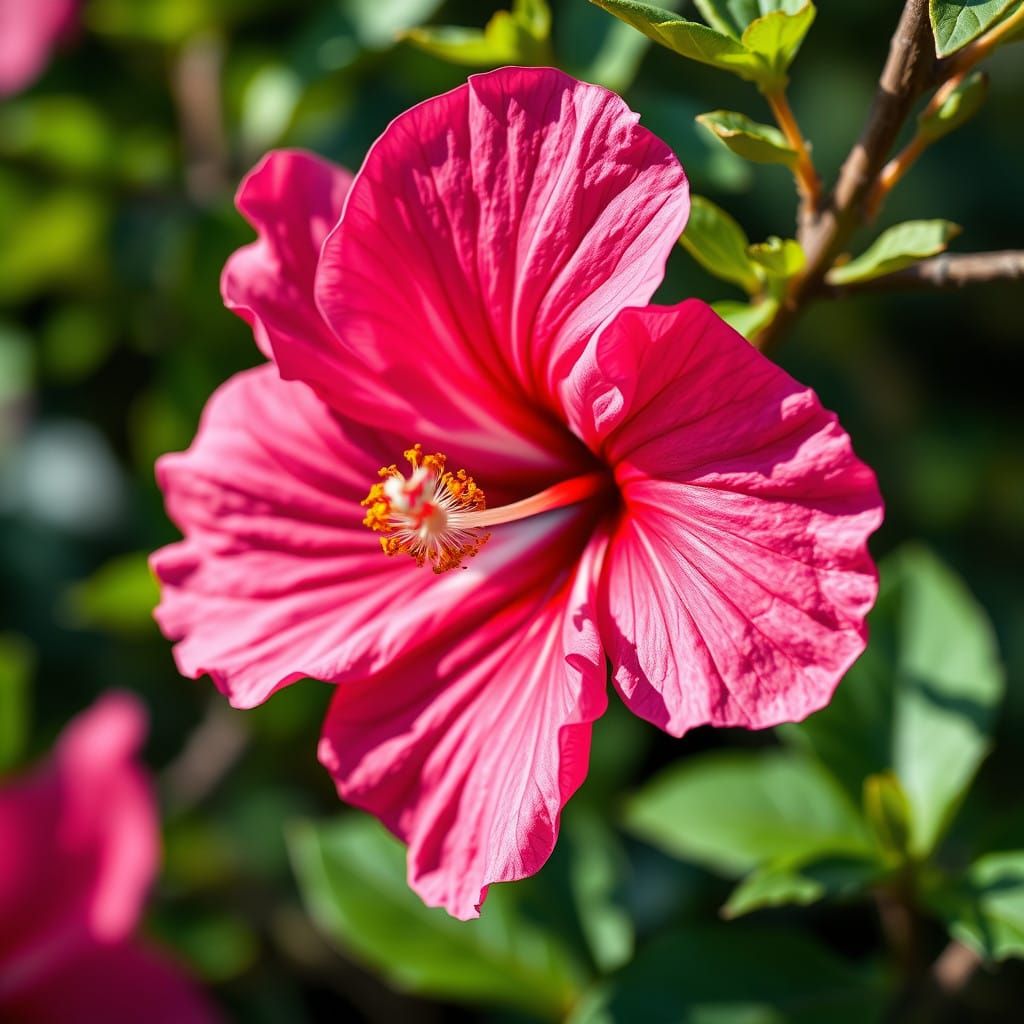 Realistic hibiscus flower