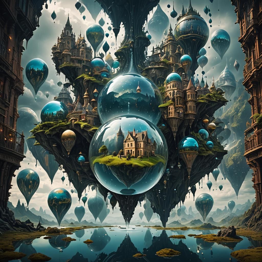 Surreal World Inside a Water Droplet