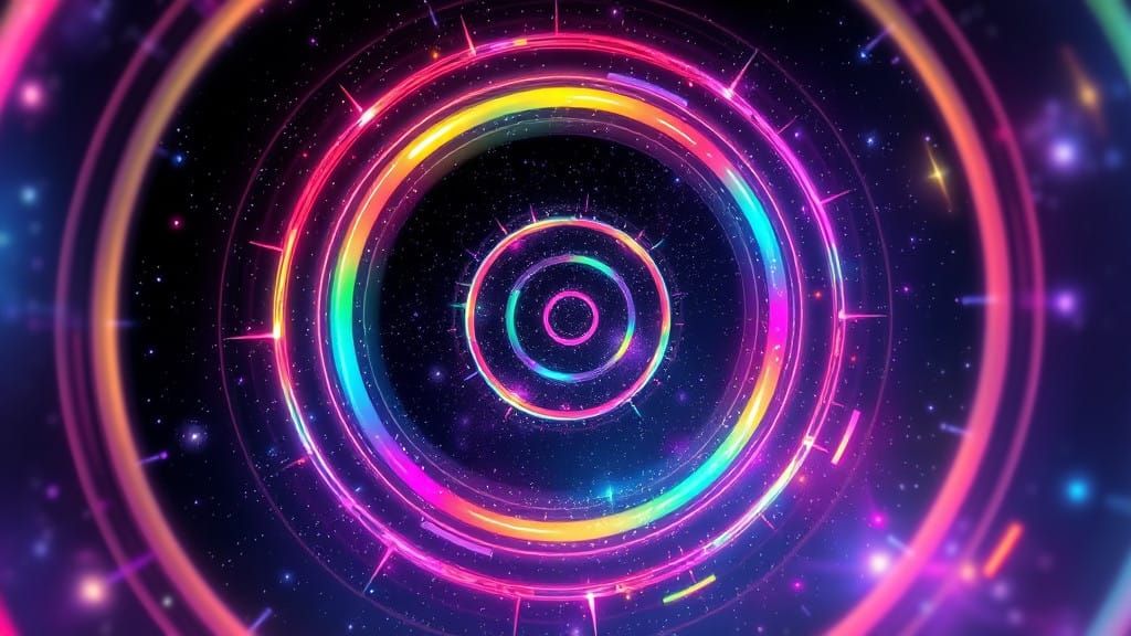 Cosmic Fractals in Neon Hues