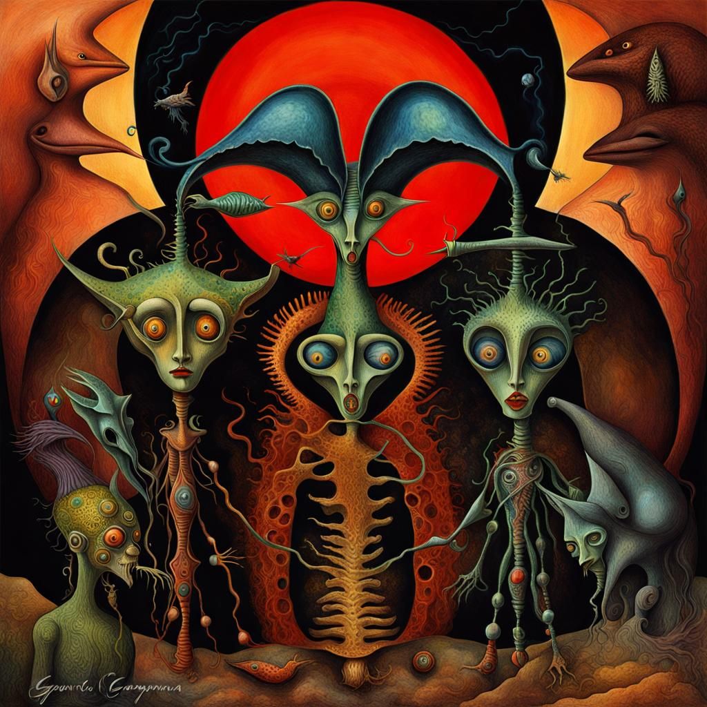 Surreal Dreamscape: A Biometric Dark Fantasy Watercolor