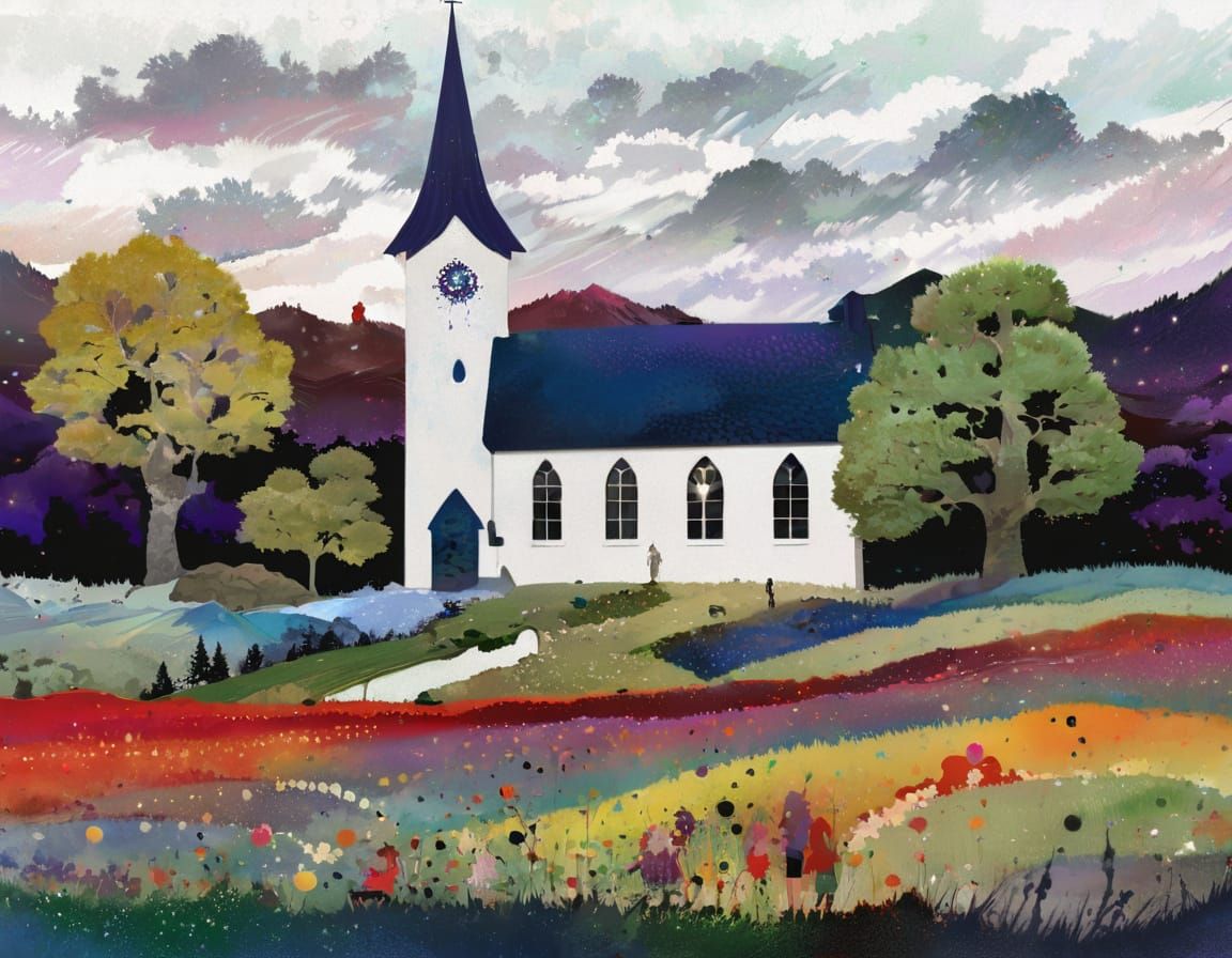 Detailed Liquid Ink Illustration with Vibrant Colors