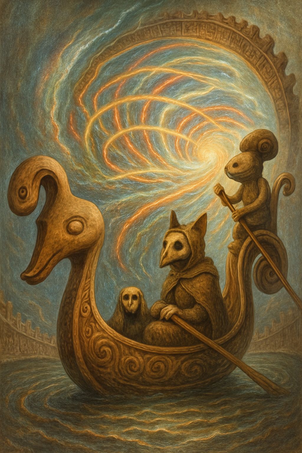 We're Not in a Gondola - 3D Sculptural Collage