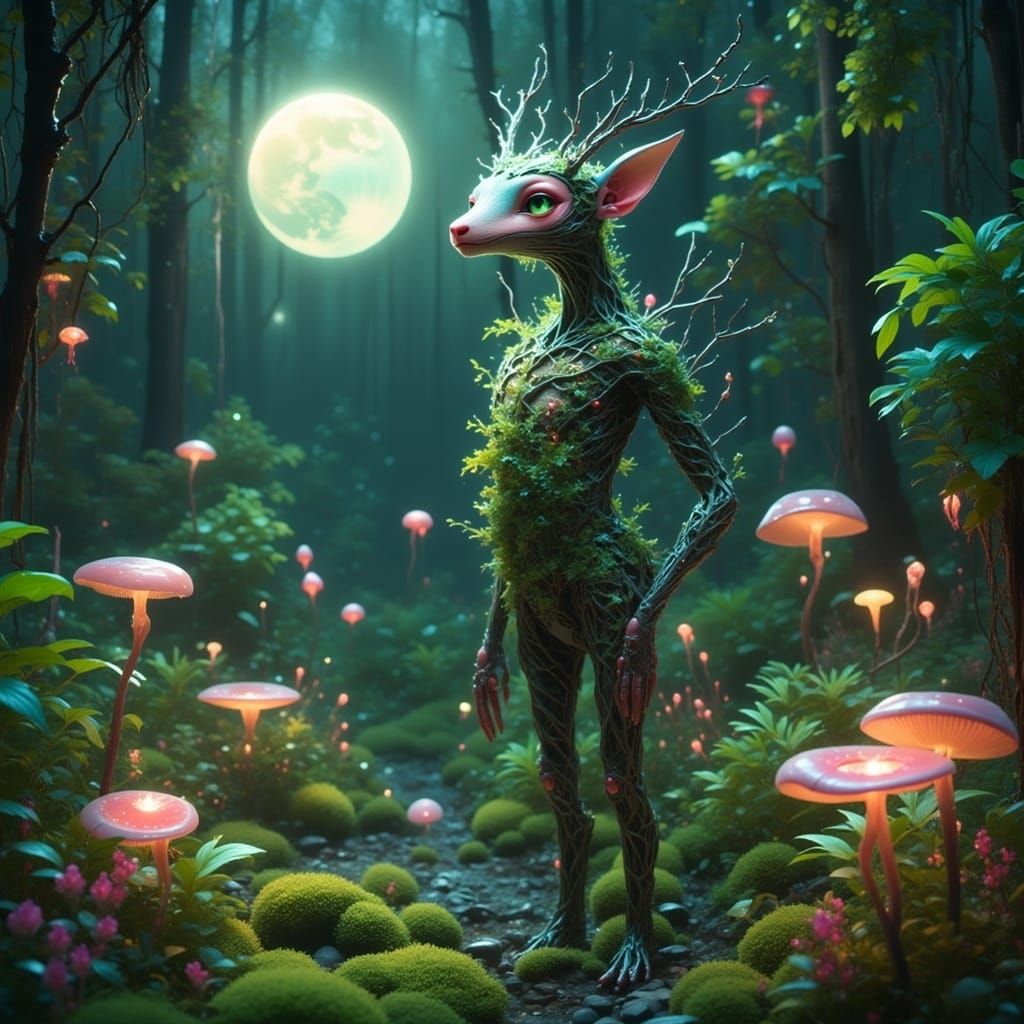 Whispering Swamp Sprite in Dreamy Darkness