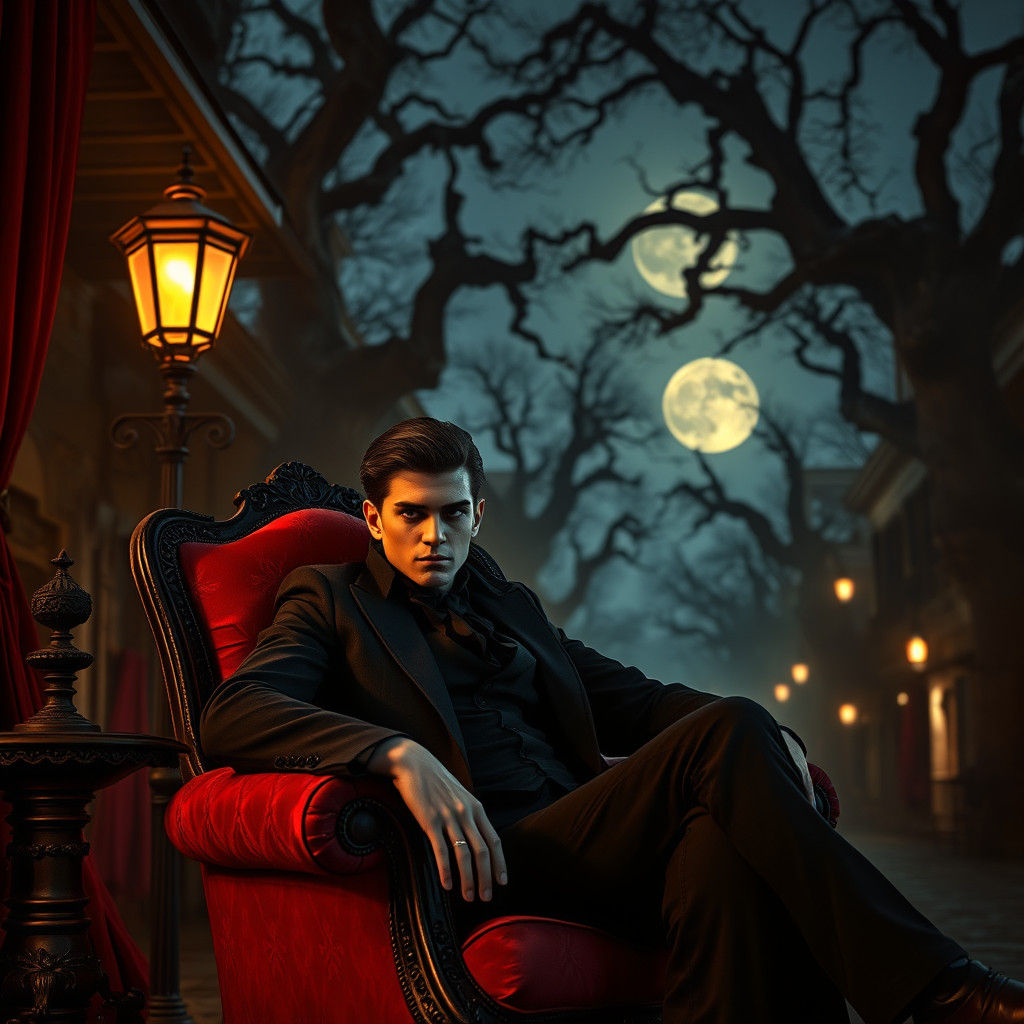 Captivating Vampire in New Orleans at Dusk