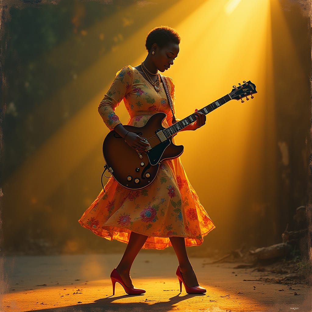 Sister Rosetta Tharpe Plays the Blues in Vintage Style