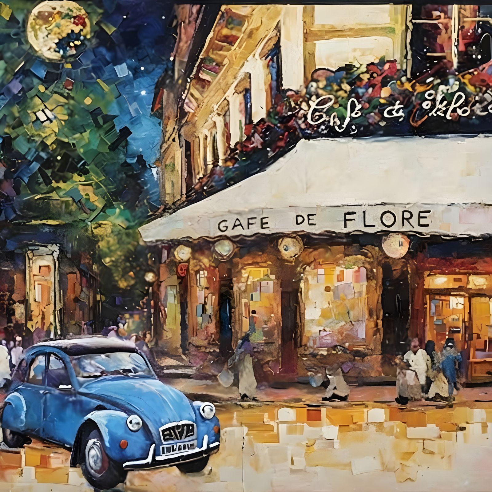 Kandinsky Atmosphere at Cafe de Flore