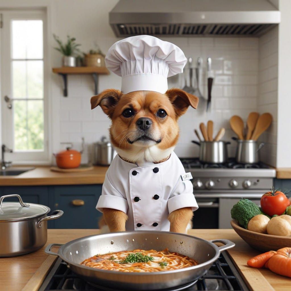 Cute Animated Chef Dog Cooks Up a Storm