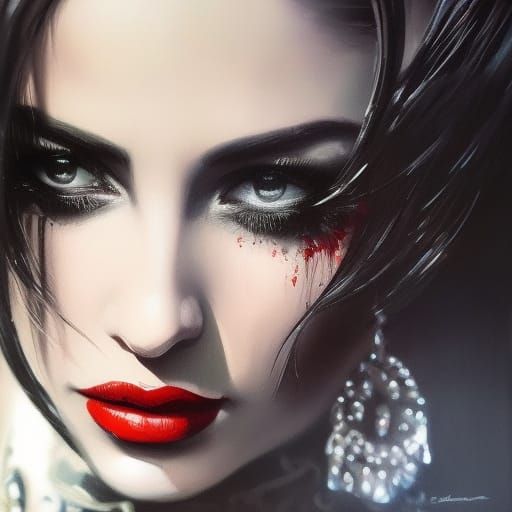 Beautiful Blonde Gangster in Cinematic Digital Art