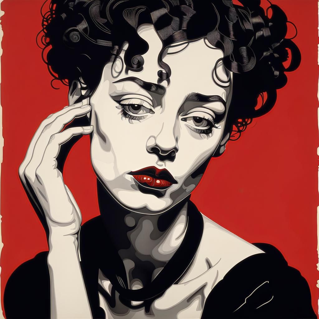 Evocative 3D Image of Regret in Graphic Style