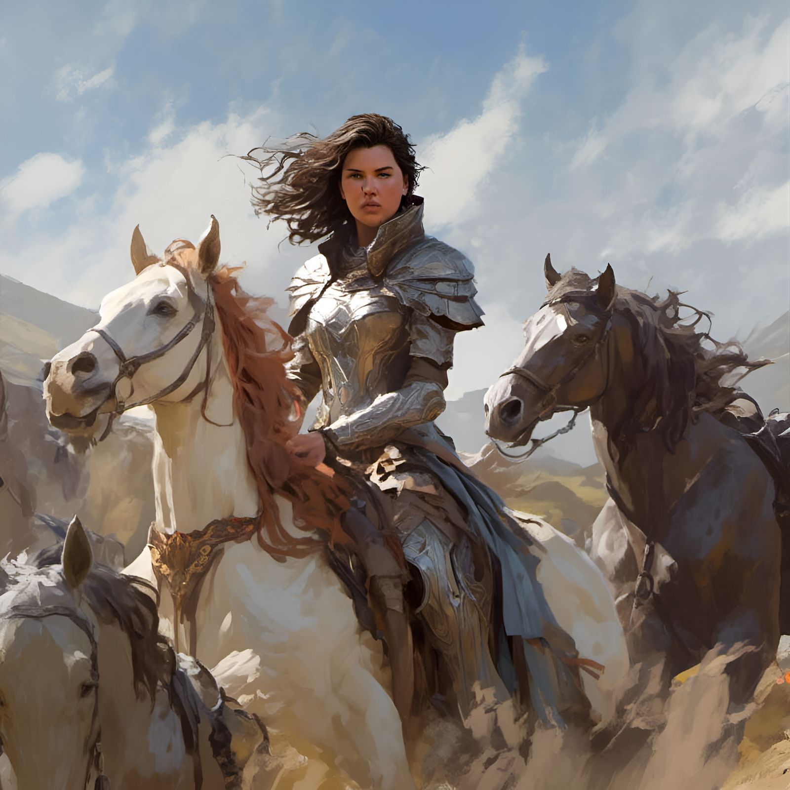 Fantasy Warrior Portrait in Artgerm Style