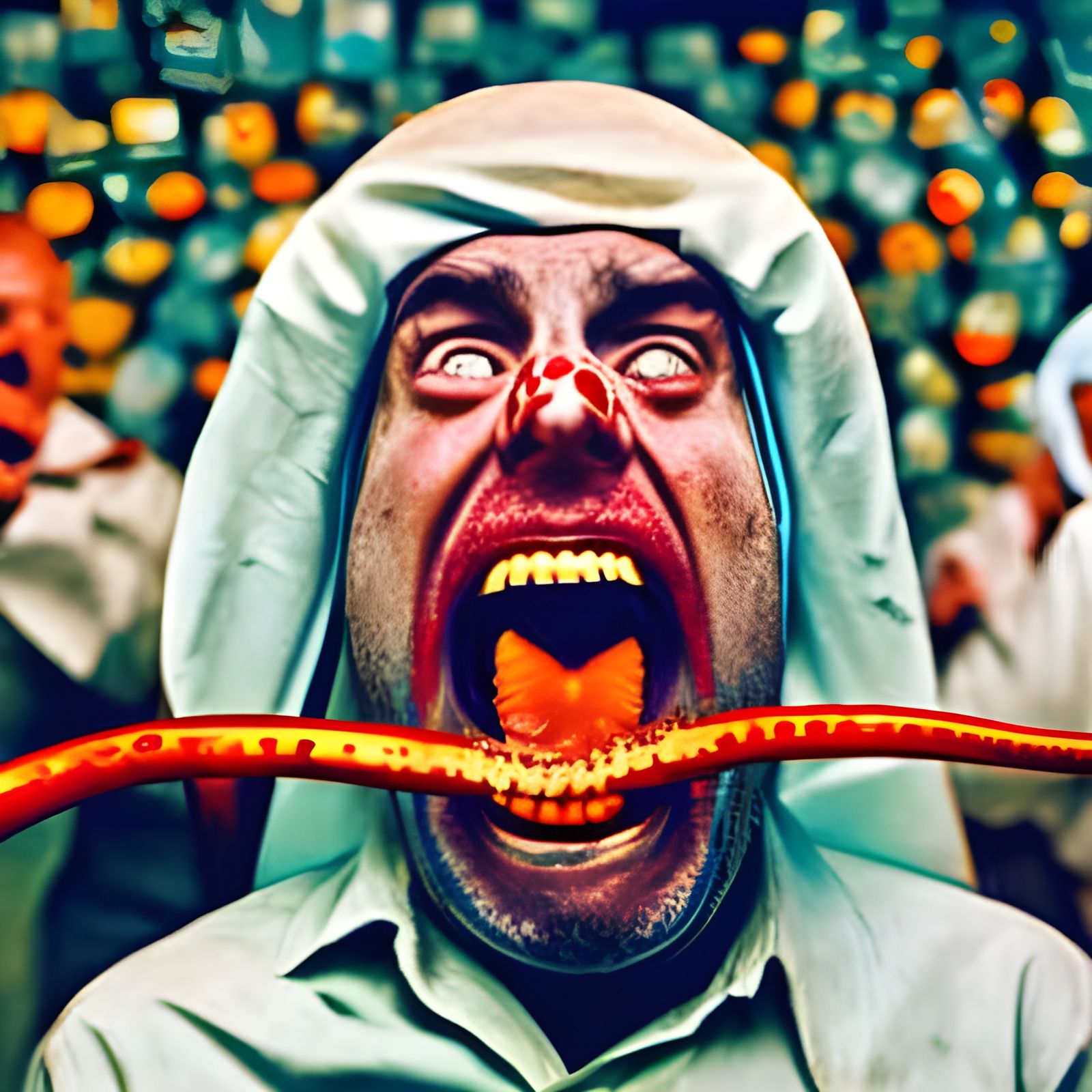 Metal Mouthed Man Screaming at the Tentacles of the Cheese Gods