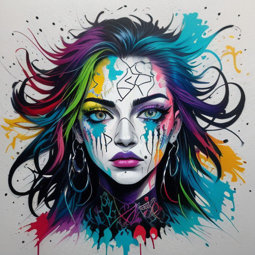 Vibrant Urban Eyes in Intense Close-Up