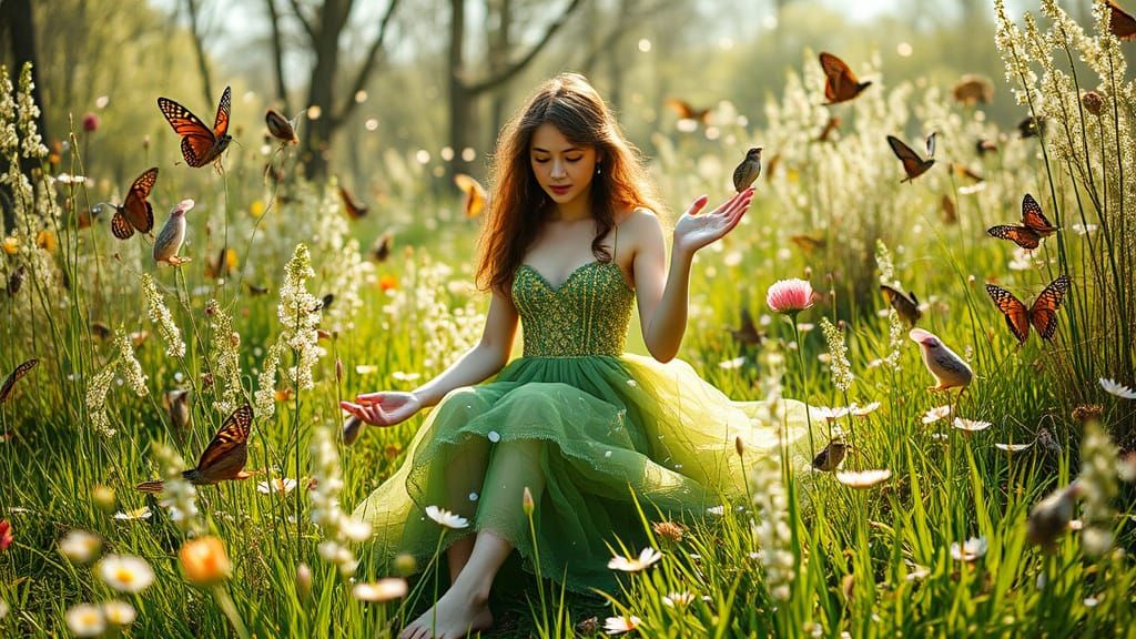 A Girl Blossoms in Summer's Golden Light