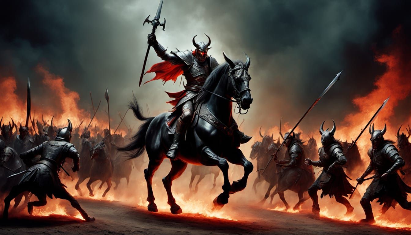 Demonic Centaur Leader in Film Noir Style