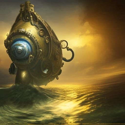 Steampunk Nautilus: 20,000 Leagues Under the Sea