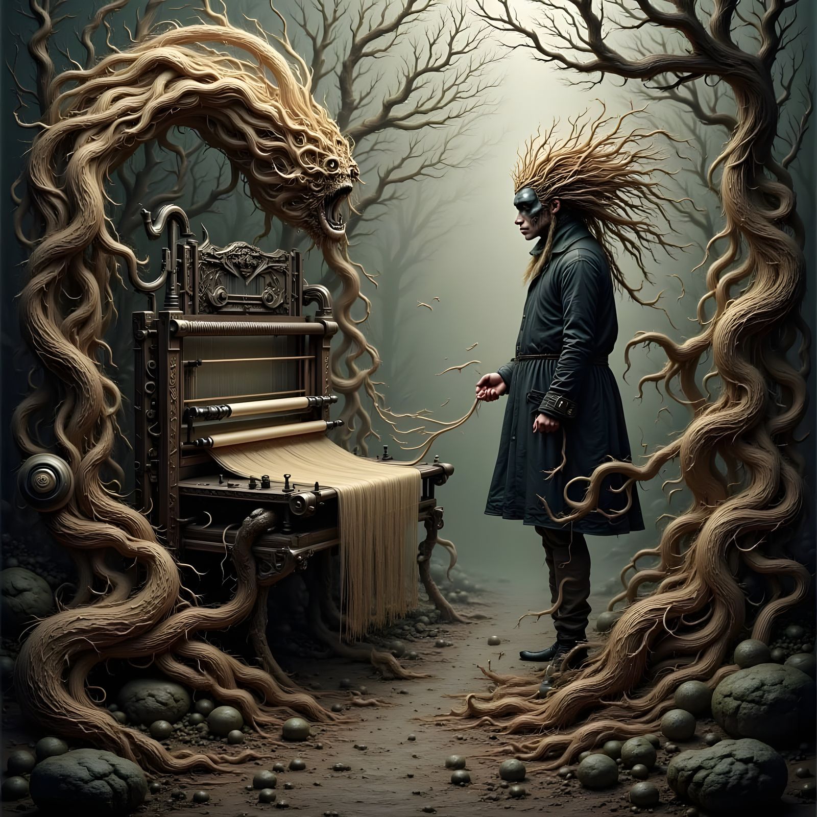 Cyberpunk Transformation Unveiled in Gritty Digital Art