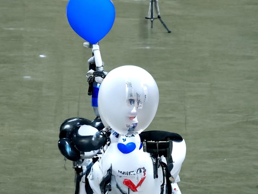 Humanoid Robot Holding a Balloon