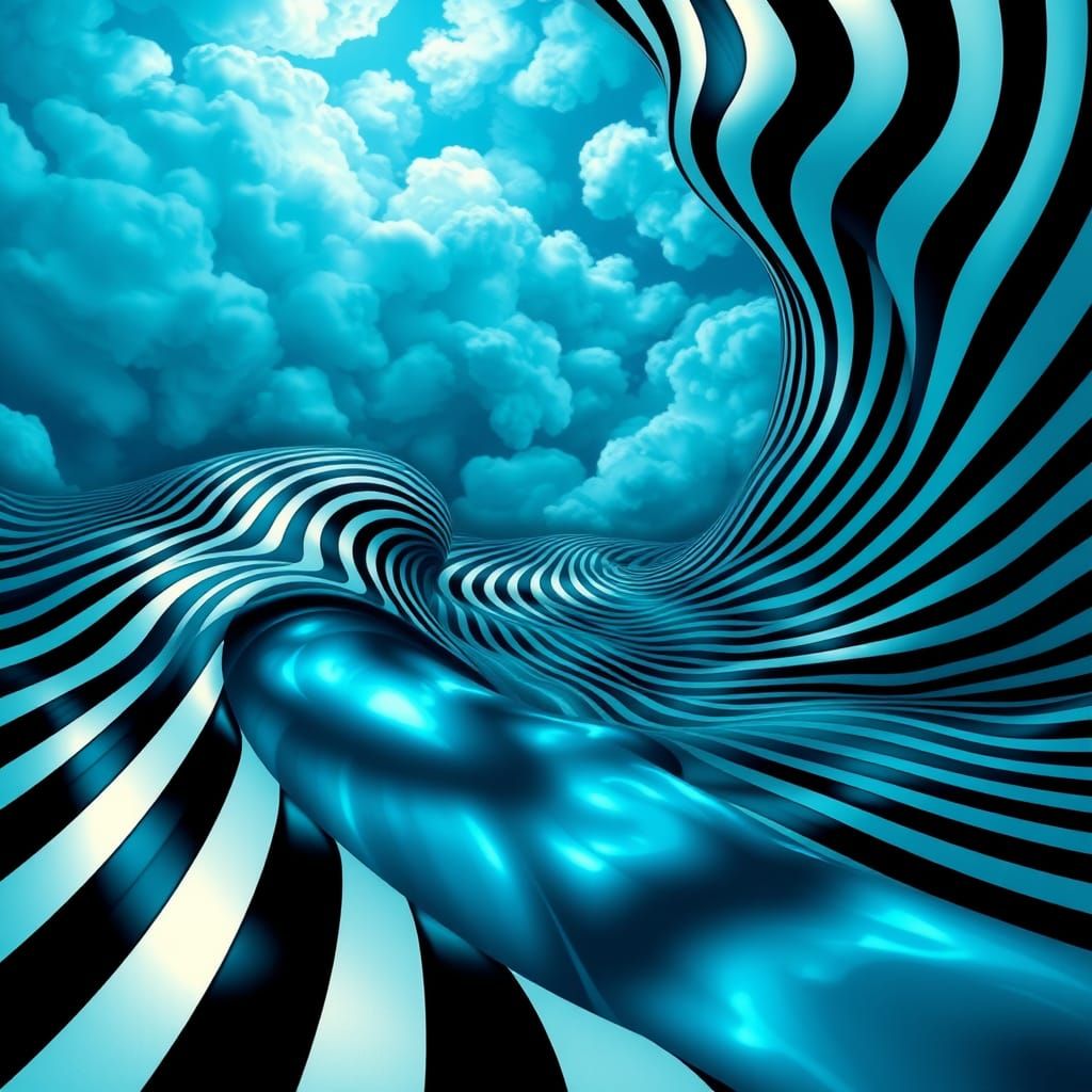 Whirling Tessellations in Dreamlike Optical Illusion