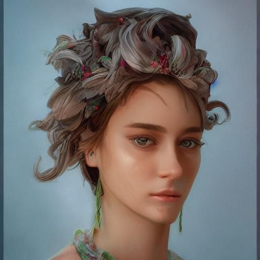 Mexican Beauty in Hat: Hyperdetailed Art Portrait