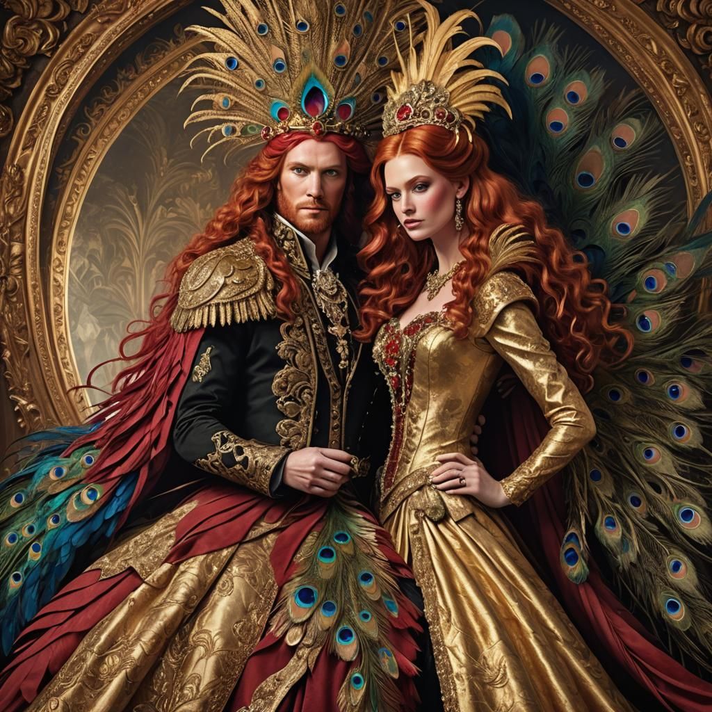 Fantasy Prince and Princess in Baroque Splendor