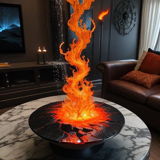 Constantly Flowing Lava Lamp Table Fixture