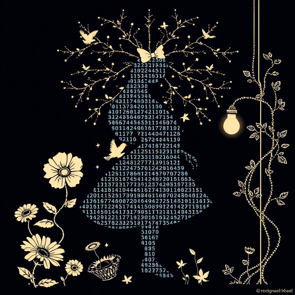 Alice in Wonderland Ascii Art
