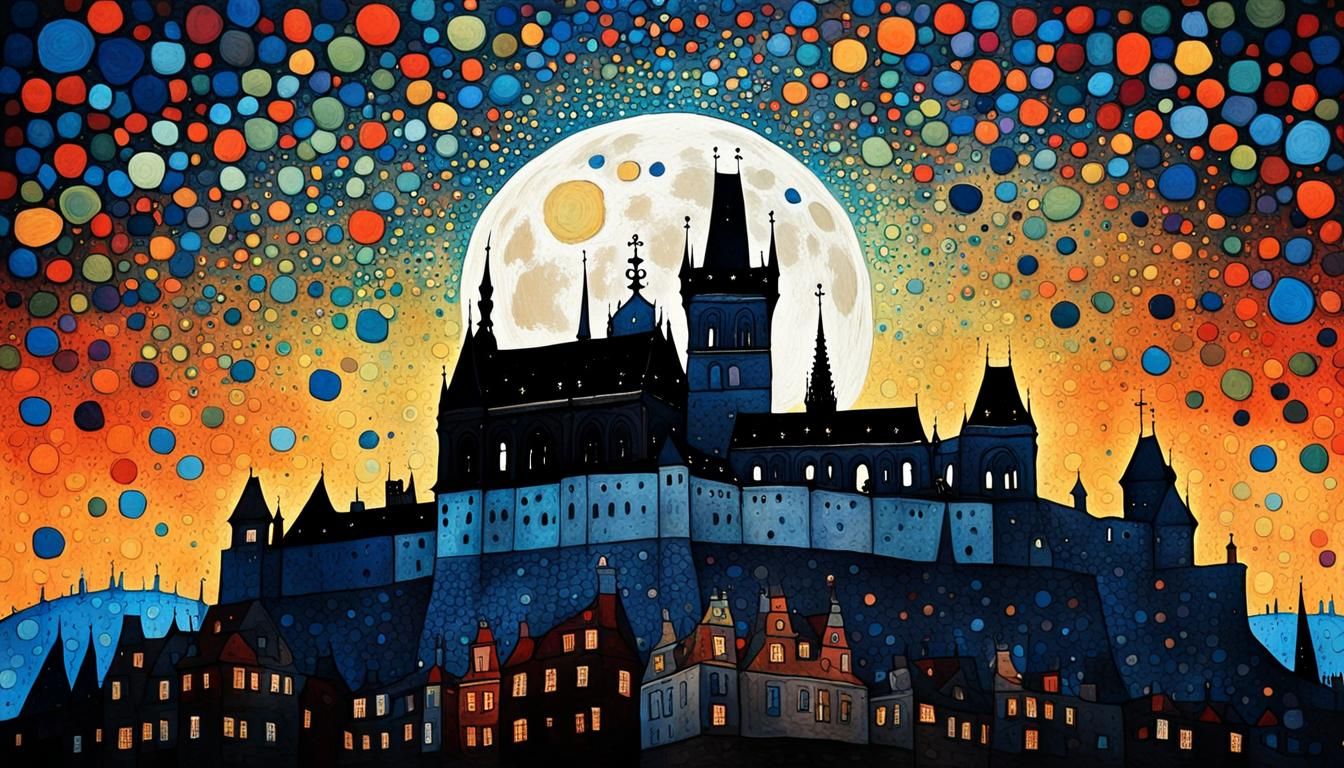 Prague Castle in Abstract Contemporary Style