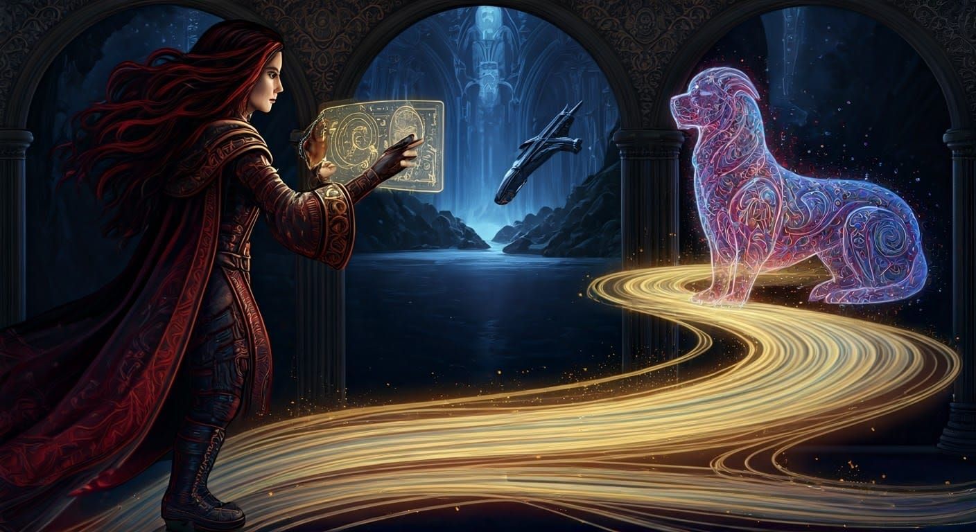 Fantasy: Sorceress and her Pet