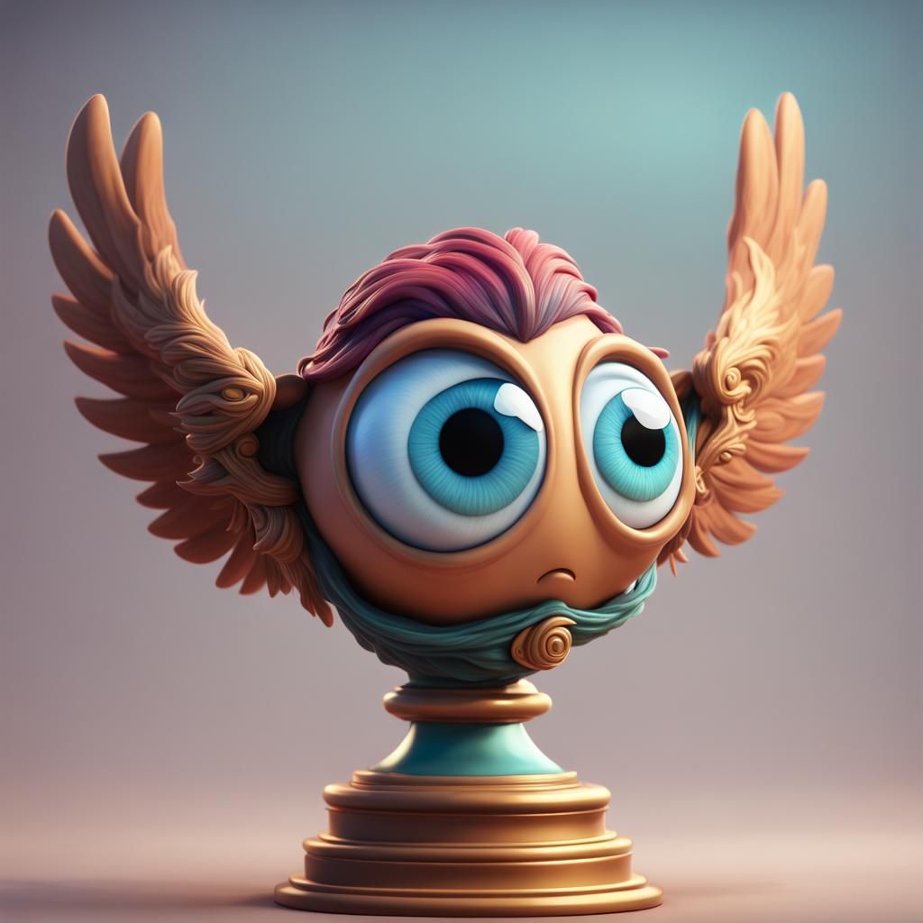 Flying Eye Judge Character Miniature in 3D