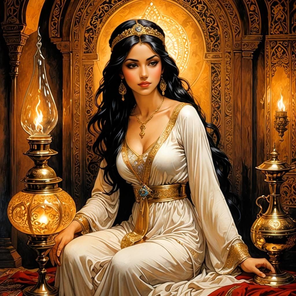 Arabian Princess and the Mysterious Oil Lamp