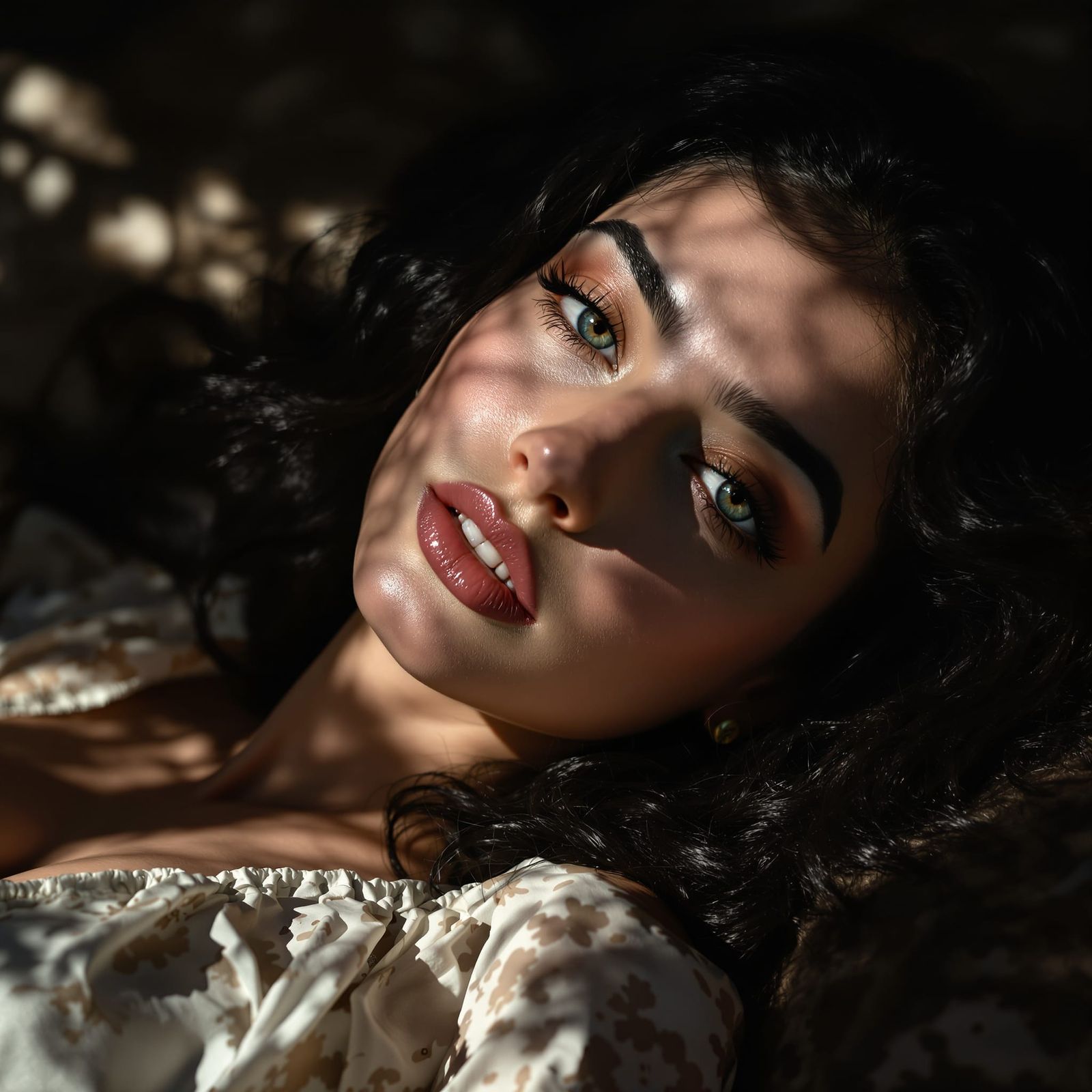 Elegant Turkish Woman Portrait with Dramatic Chiaroscuro Lig...