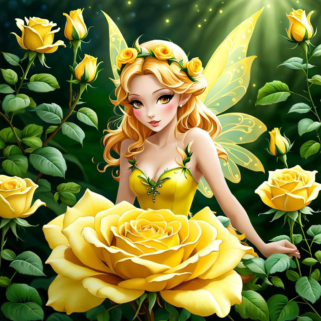Yellow Rose  fairy
