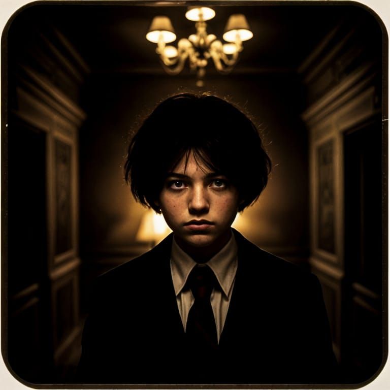 Androgynous Boy in an English Mansion, 1980s