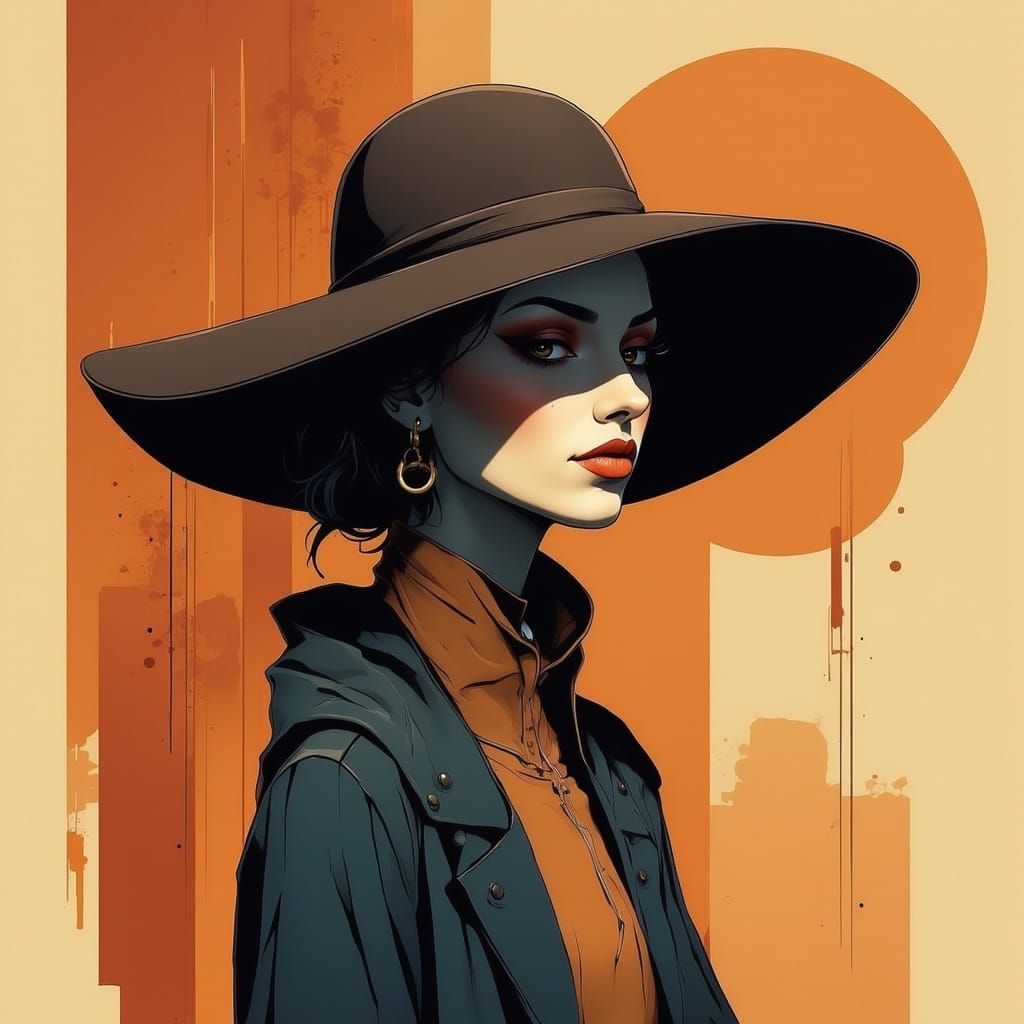 Minimalist Portrait in Geometric Shapes