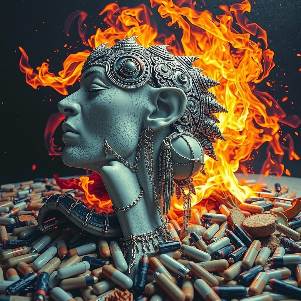 Hyperrealistic Portrait of Femininity and Beauty