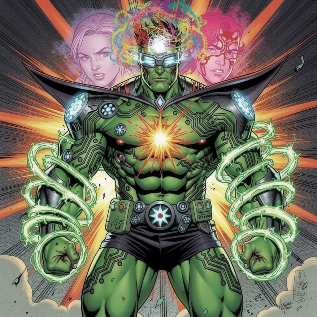 Juggernaut and Legion Fusion Comic Art