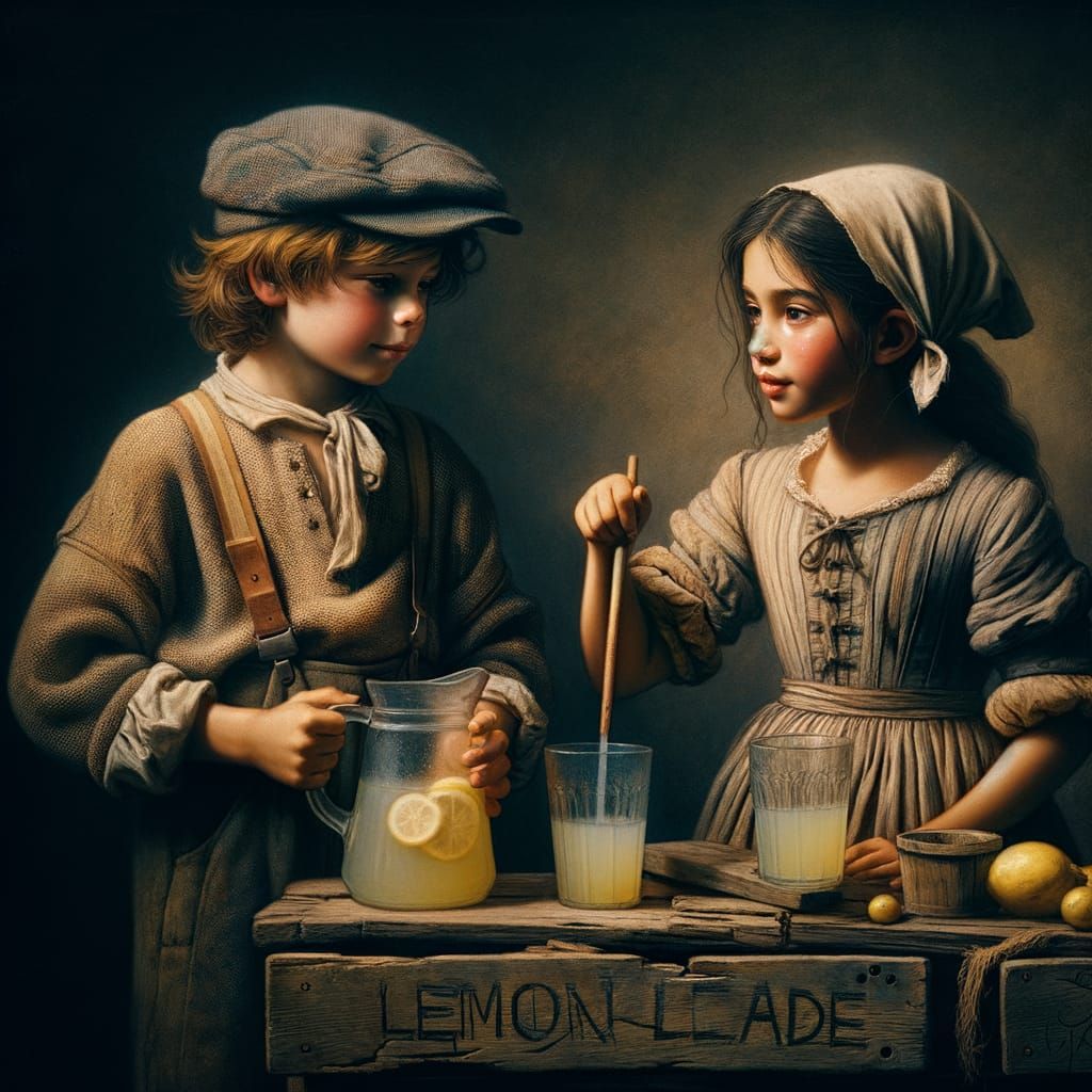 Children's Lemonade Stand in Baroque Style