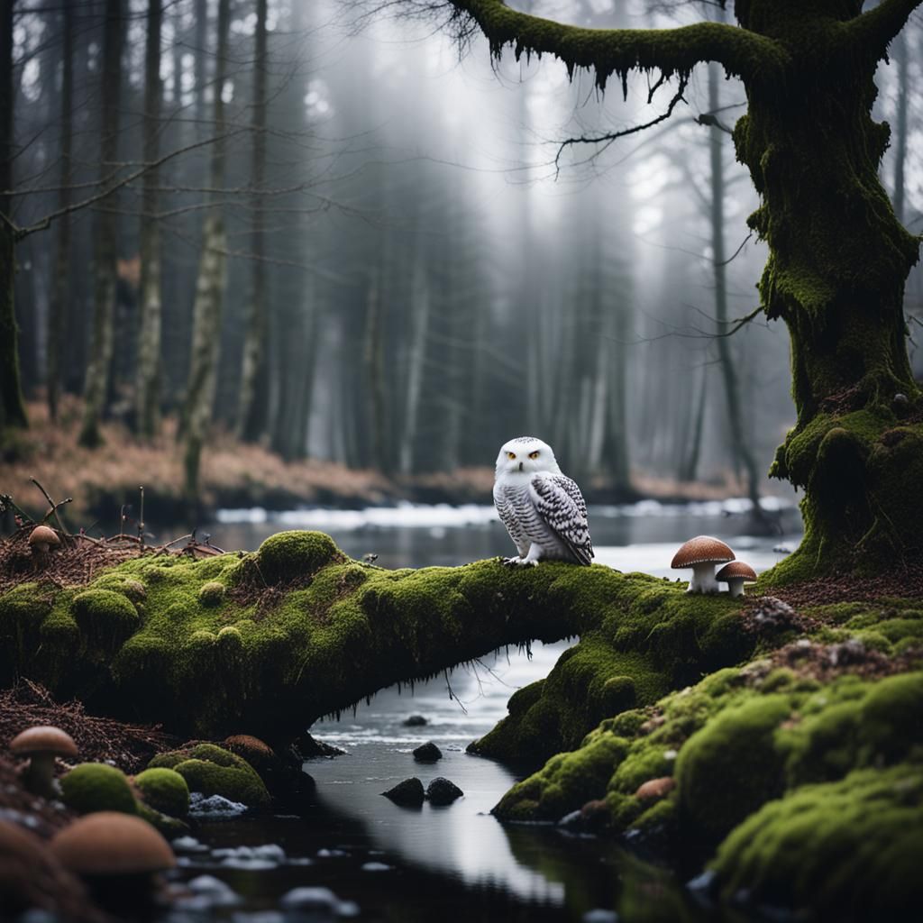 Enchanted Forest with Snowy Owl: Photography