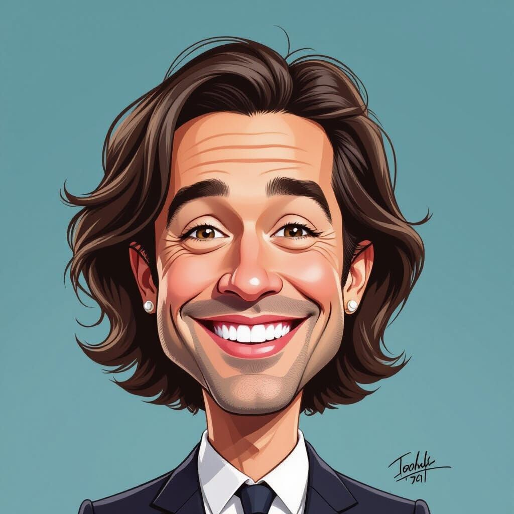 Humorous Caricature of a Famous Person