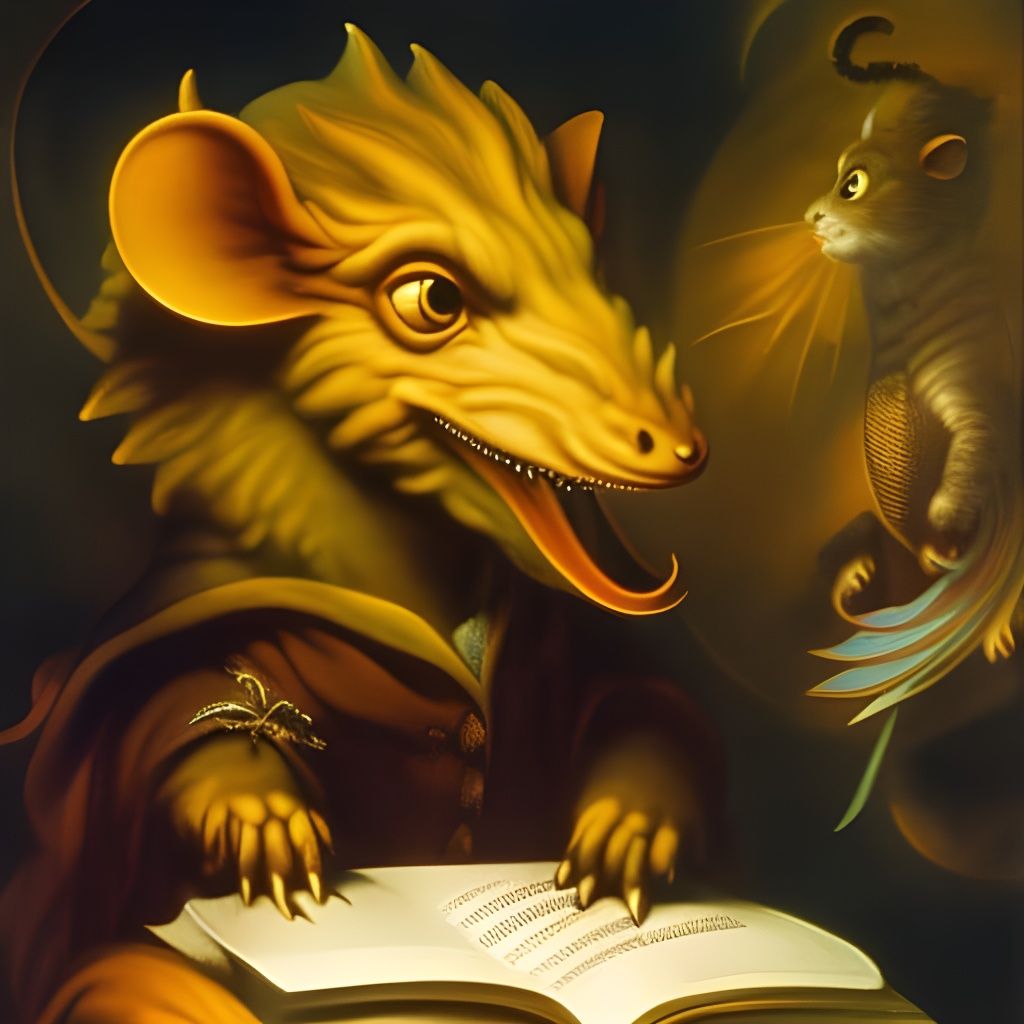 Giant Mousedragon Reads Marx in Deep Space