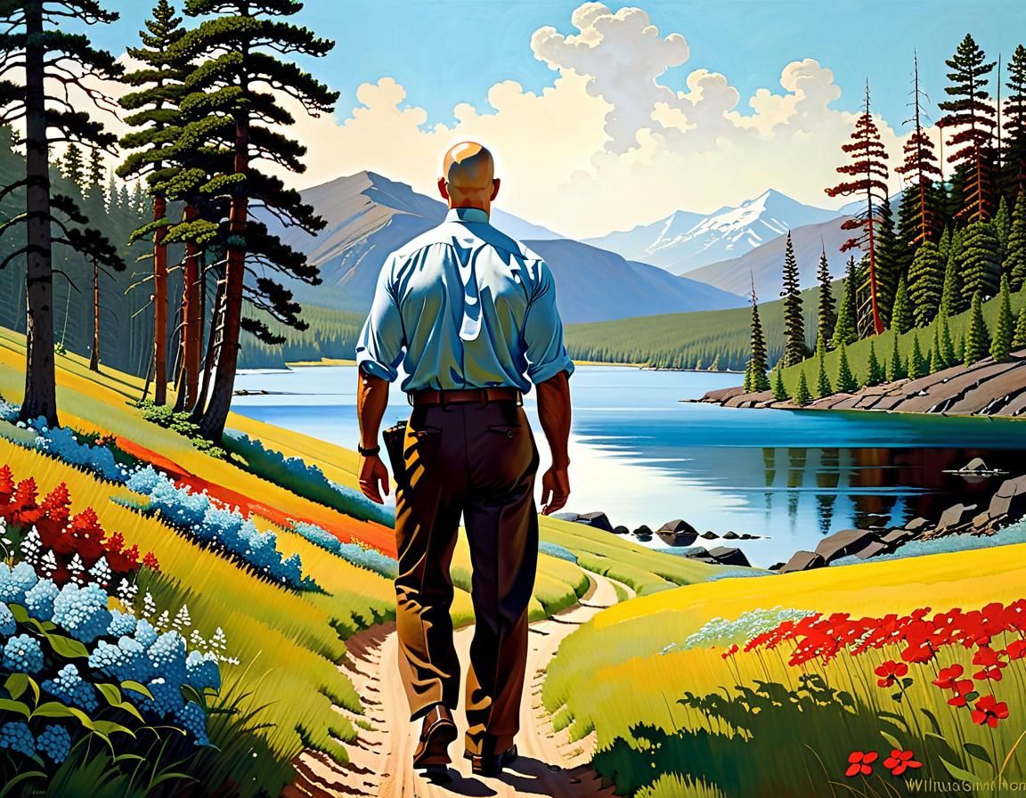 Spiritual Walkabout: Fine Art Oil Painting