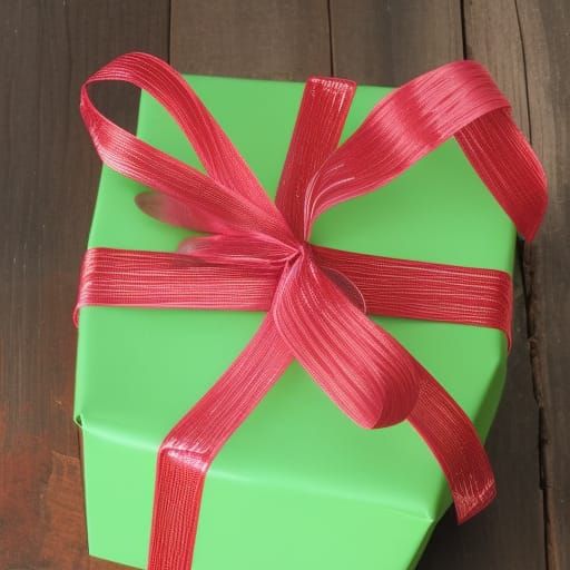 AI Generated Image of a Wrapped Gift