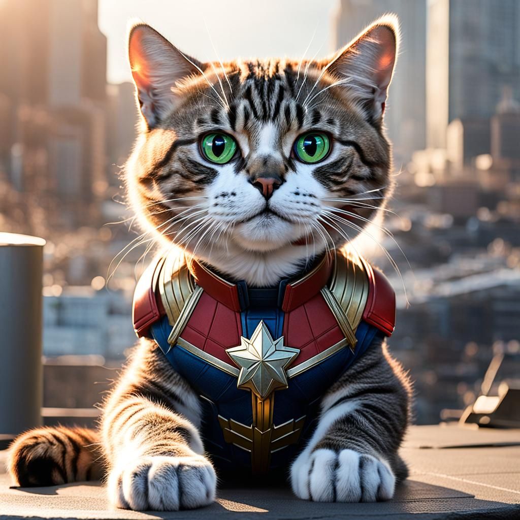 AI Generated Image of Goose from Captain Marvel
